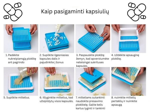 Kapsuliatoriaus naudiojimo instrukcija