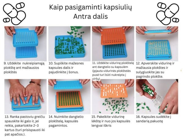 Kapsuliatoriaus naudiojimo instrukcija